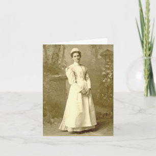 Vintage Nurse Notecard Kaart