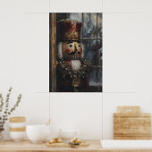 Vintage Nutcracker Art Printable Rustic Christmas Poster (Keuken)