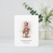 Vintage Nutcracker & Merry Christmas Feestdagenkaart (Staand voorkant)