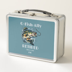 Vintage O-fish-ieel Met Pensioen Grote Vis Slaat A