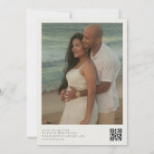 Vintage oak tree QR code wedding  Kaart (Achterkant)