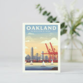 Vintage Oakland California Briefkaart (Staand voorkant)