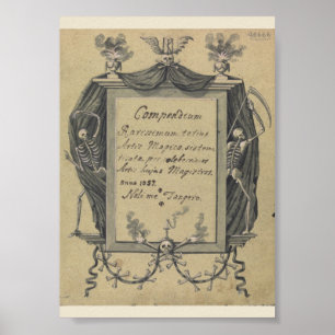 Vintage occulte symbolen Poster