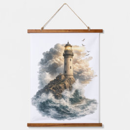 Vintage Oceaan Vuurtoren Houten Wanddecoratie Hangend Wandkleed