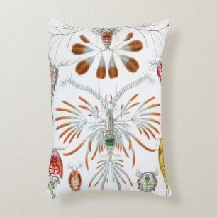 Vintage oceaandieren, Copepoda door Ernst Haeckel Accent Kussen