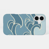 Vintage Oceaanlijnen iPhone 16 Hoesje (Achterkant horizontaal)