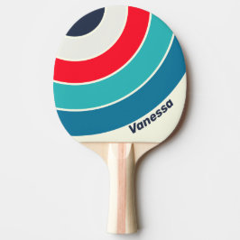 Vintage Ocean Circle Streep met Naam Tafeltennisbatje