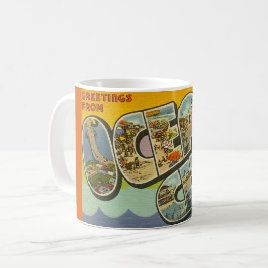 Vintage Ocean City NJ mok (Voorkant links)