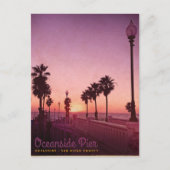Vintage Oceanside Pier Travel Briefkaart (Voorkant)