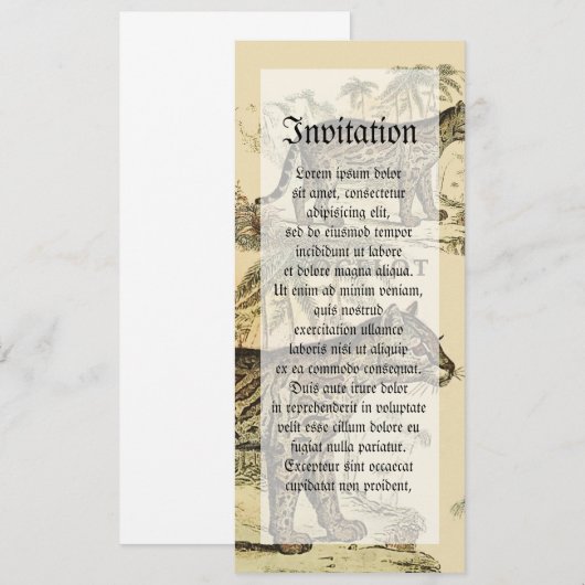 Vintage Ocelot Kaart (Voorkant / Achterkant)