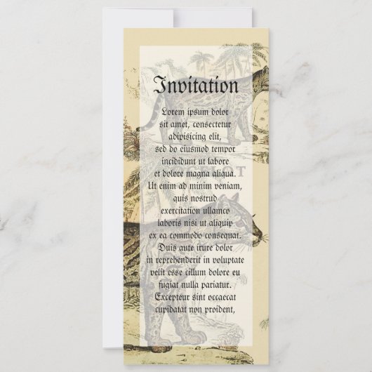 Vintage Ocelot Kaart (Voorkant)