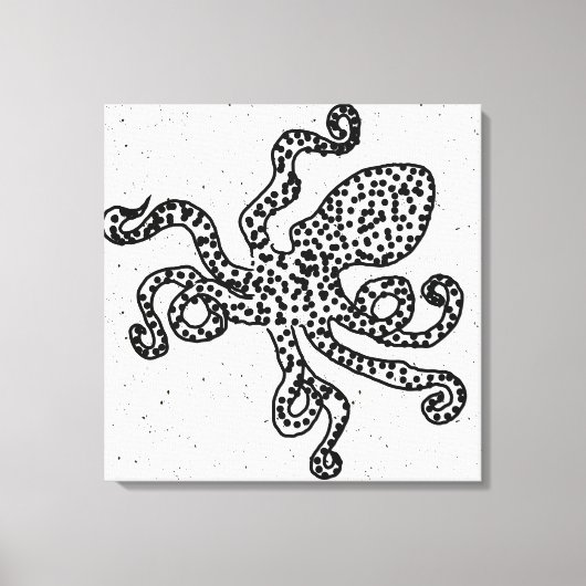 Vintage Octopus Canvas Afdruk (Voorkant)