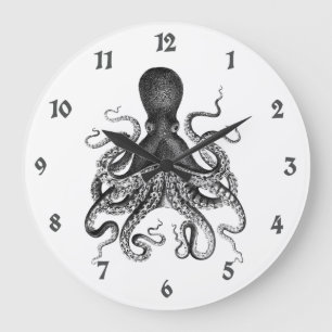 Vintage Octopus Grote Klok