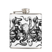 Vintage Octopus Nautical Themes Heupfles (Voorkant)