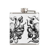 Vintage Octopus Nautical Themes Heupfles (Achterkant)