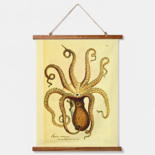 Vintage Octopus No. 46   Archief Canvas Wanddecora Hangend Wandkleed