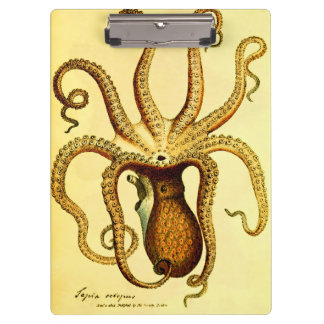 Vintage Octopus nr. 46 | Dark Academia Naturalist Klembord