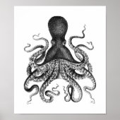 Vintage Octopus Poster (Voorkant)