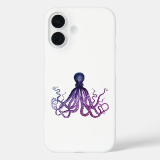 Vintage Octopus Sealife  iPhone 16 Hoesje