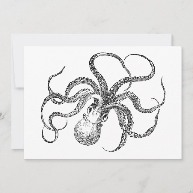 Vintage Octopus Sjabloon (Voorkant)
