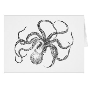 Vintage Octopus Sjabloon