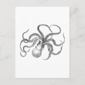 Vintage Octopus Sjabloon Briefkaart (Voorkant)