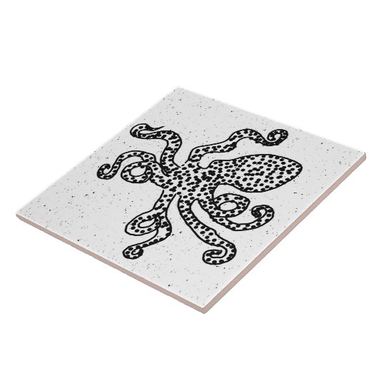 Vintage Octopus Tegeltje (Zijkant)