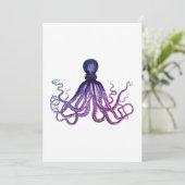 Vintage Octopus Zeedieren Kaart (Staand voorkant)