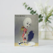 Vintage Odd Egg Lady Briefkaart (Staand voorkant)