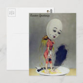 Vintage Odd Egg Lady Briefkaart (Voorkant / Achterkant)