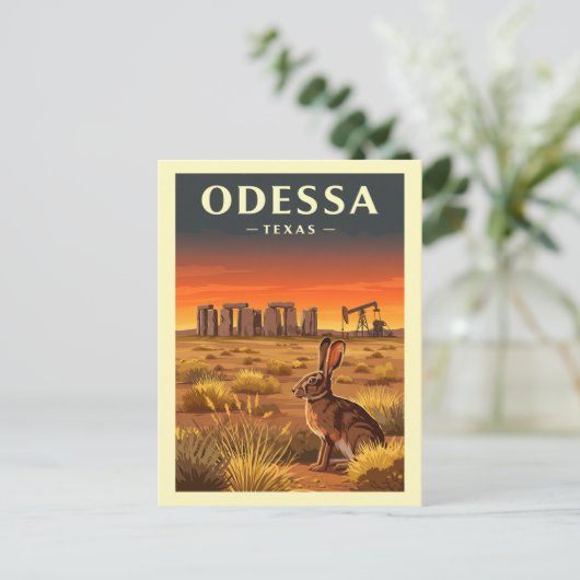 Vintage Odessa Texas Briefkaart (Staand voorkant)