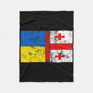 Vintage Oekraïne Oekraïense Georgië Vlag Vriendsch Fleece Deken