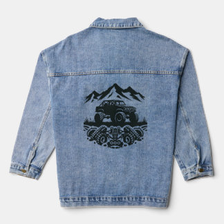 Vintage Offroad Car Denim Jacket