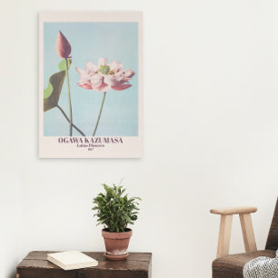 Vintage Ogawa Kazumasa Lotusbloemen Foto Kunst Canvas Afdruk