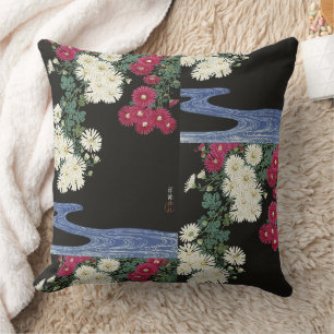 Vintage Ohara Koson Chrysanthemum Kunst Kussen