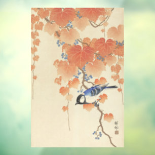 Vintage Ohara Koson Japanse Vogelkunstprint Raamsticker