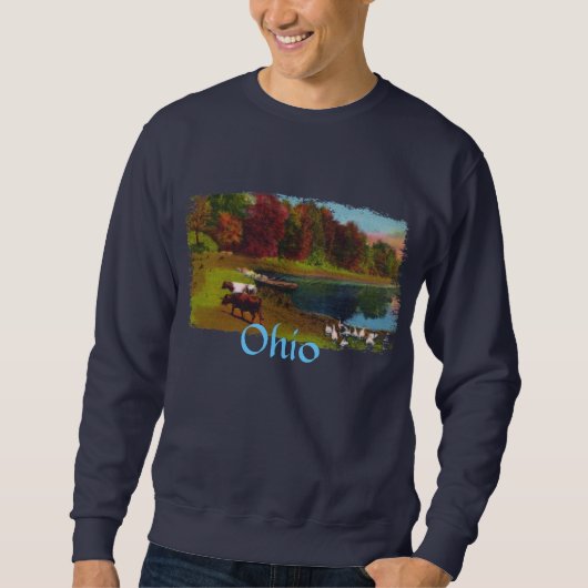 Vintage Ohio Boerderij Mannen Shirt (Voorkant)