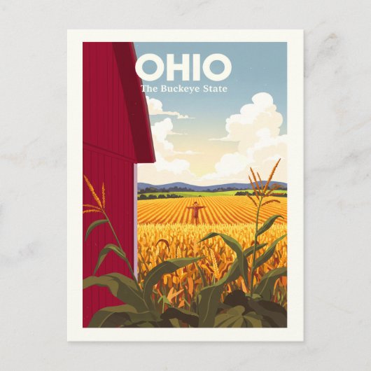 Vintage Ohio Briefkaart (Voorkant)