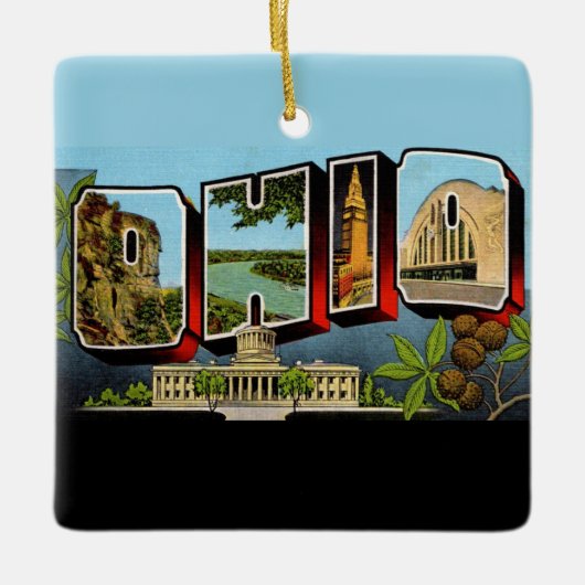 Vintage Ohio Keramisch Ornament (Voorkant)