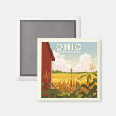 Vintage Ohio Magneet (Voorkant / Achterkant)
