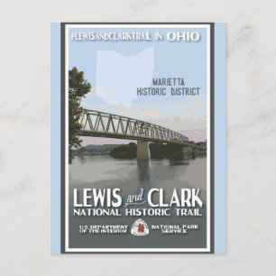 Vintage Ohio Marietta Briefkaart