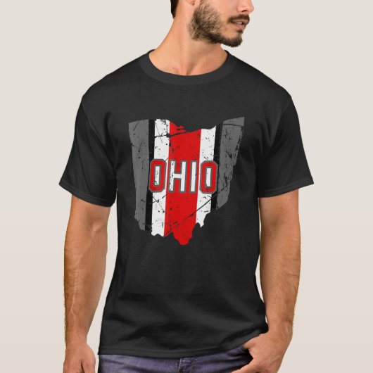 Vintage OHIO  Ohio Map Women Men T-shirt (Voorkant)