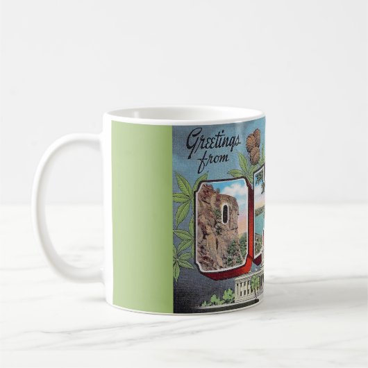 Vintage Ohio Postcard Mug Koffiemok (Links)