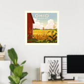 Vintage Ohio Poster (Thuiskantoor)