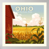 Vintage Ohio Poster (Voorkant)