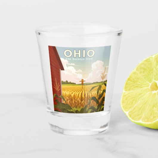 Vintage Ohio Shot Glas (Voorkant)
