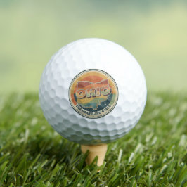 Vintage Ohio State kaart trots ontwerp, Retro Golfballen