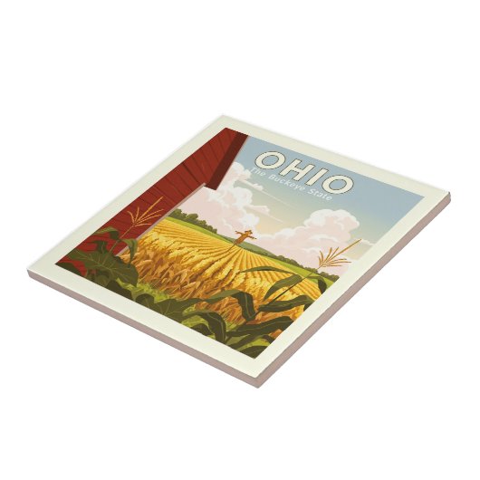 Vintage Ohio Tegeltje (Zijkant)