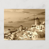 Vintage Oia Santorini Briefkaart Toerisme (Voorkant)