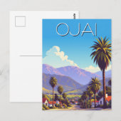 Vintage Ojai Californië Briefkaart (Voorkant / Achterkant)